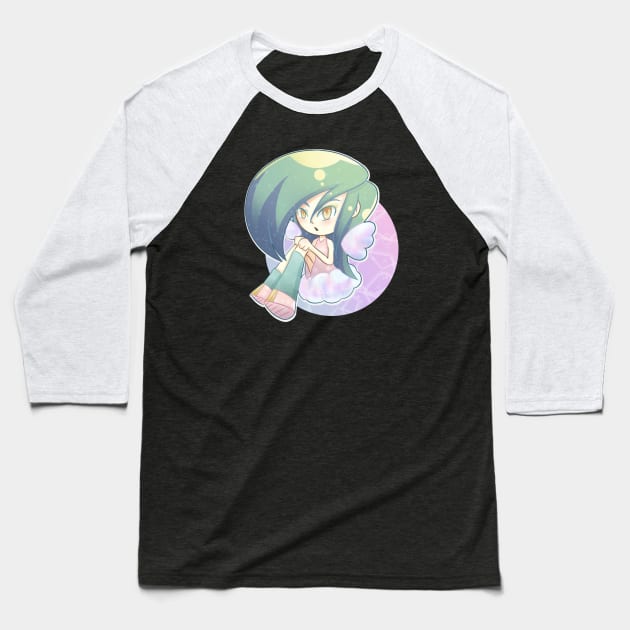 Little angel on his cloud Baseball T-Shirt by Linalin